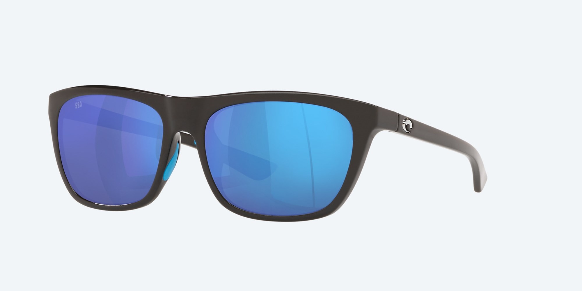 Costa Del Mar Cheeca Polarized Rx Available Women's Sunglasses Frame Shiny Black Lenses Blue Mirror - OIGS129
